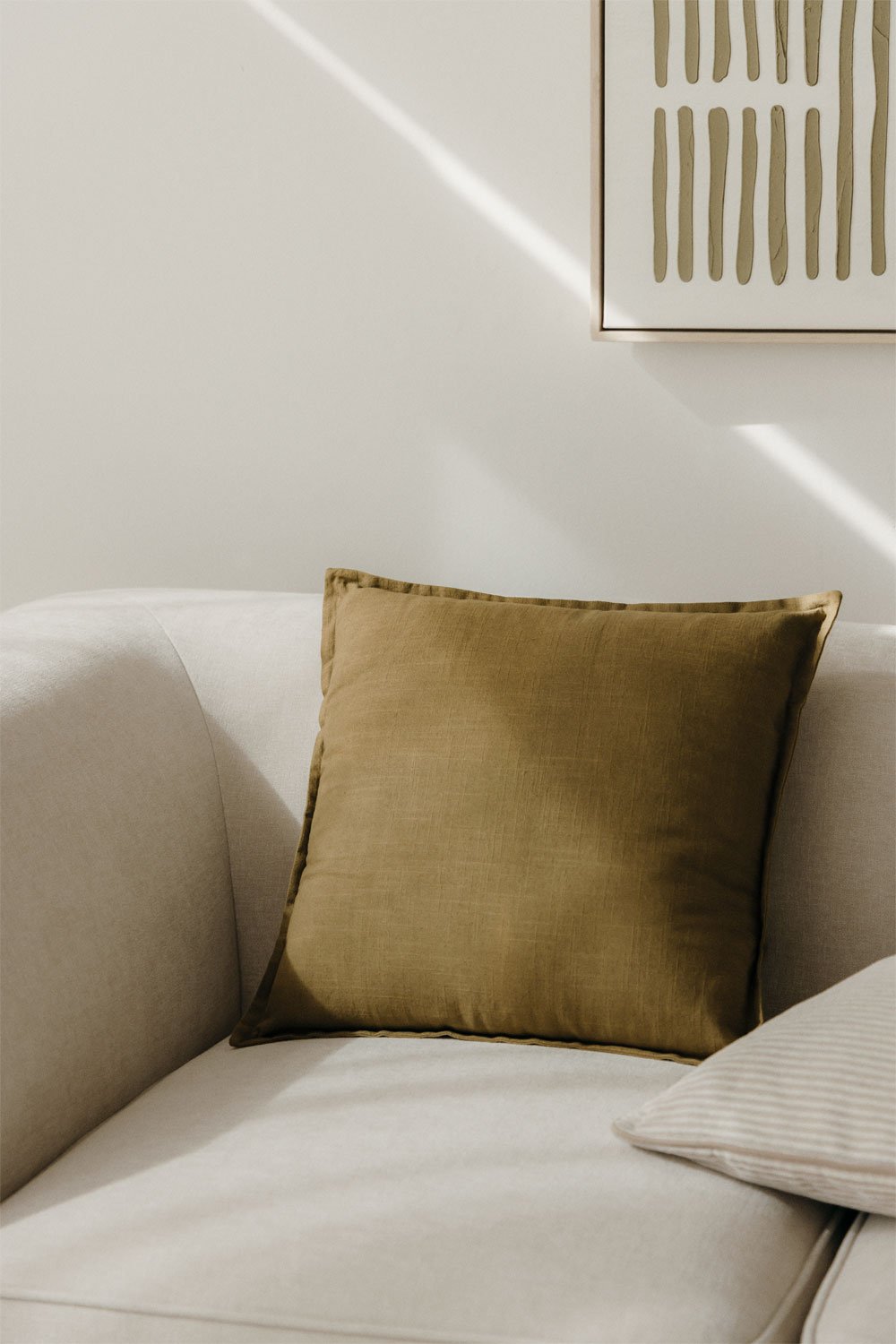 Square cushion 45x45 cm in Elezar cotton, gallery image 1