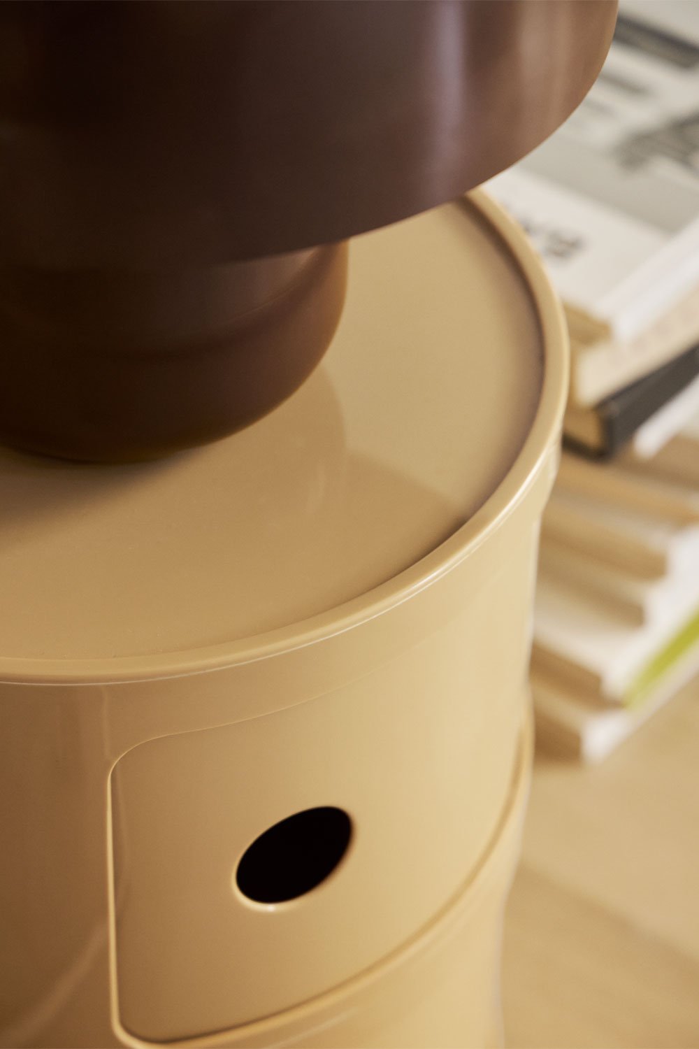 Babel round side table with shelves, gallery image 2