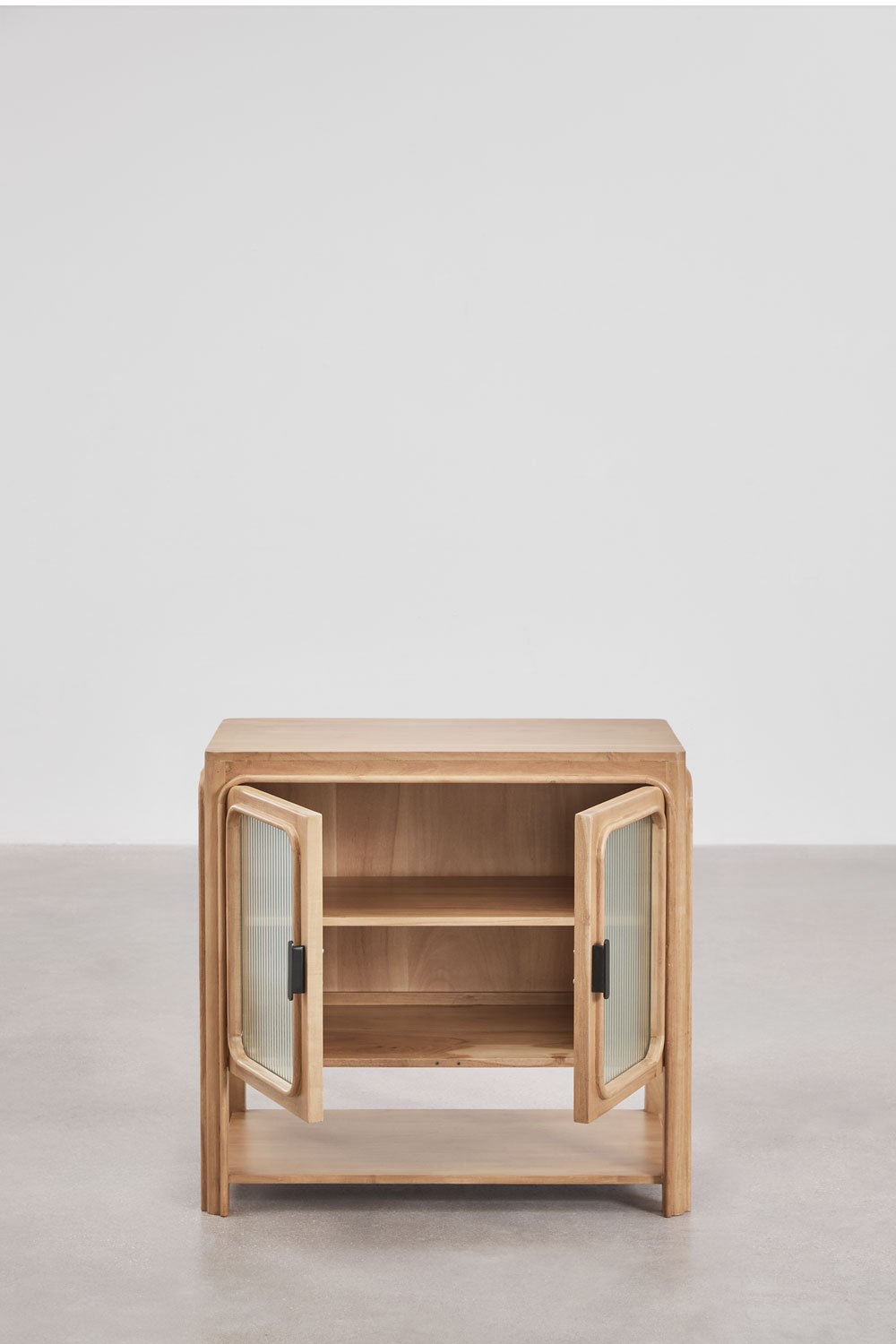 Massilia bathroom furniture set in acacia wood and glass, gallery image 7