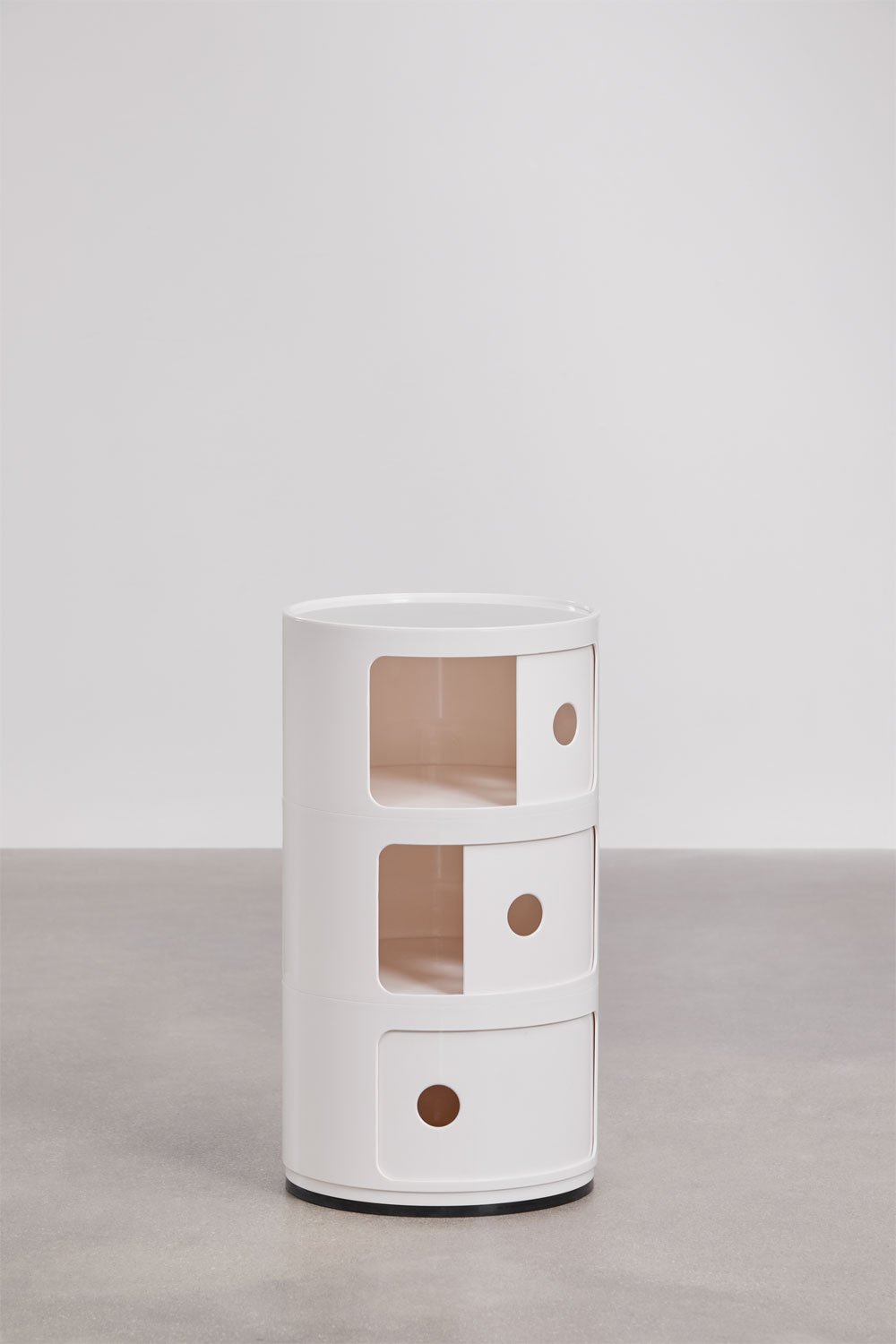 Pack of 2 round bedside tables with shelves Babel, gallery image 3