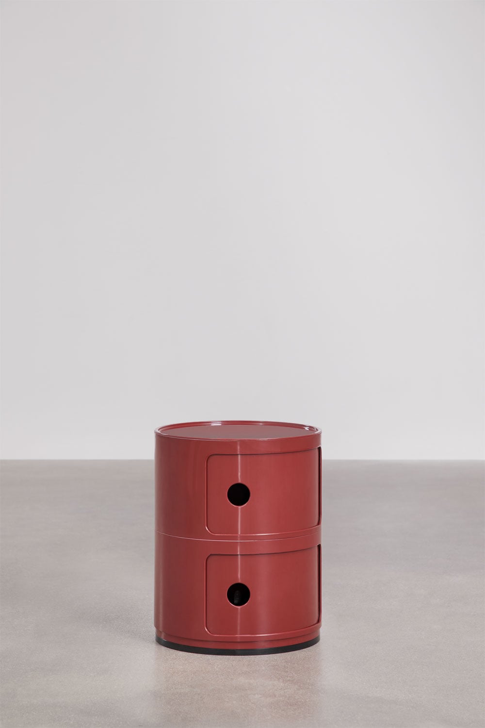 Pack of 2 round bedside tables Ø30 cm with shelves Babel, gallery image 3
