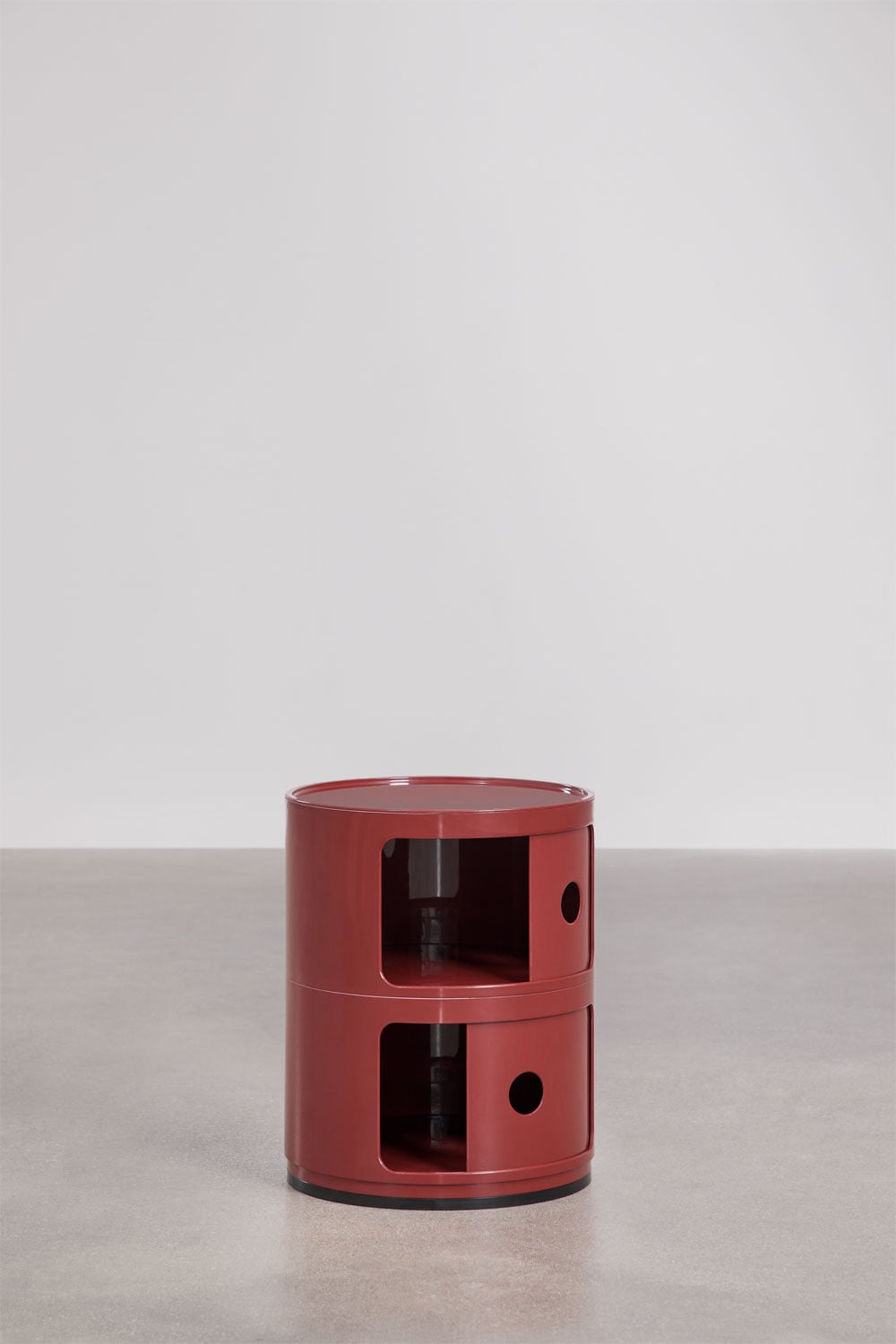 Pack of 2 round bedside tables Ø30 cm with shelves Babel, gallery image 4