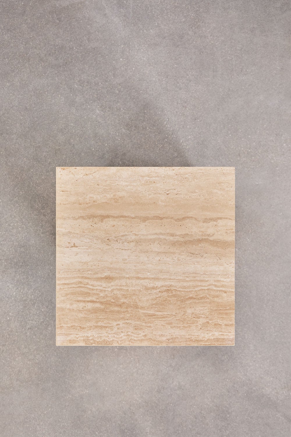 Square side table 35x35 cm in natural Aluret stone, gallery image 6