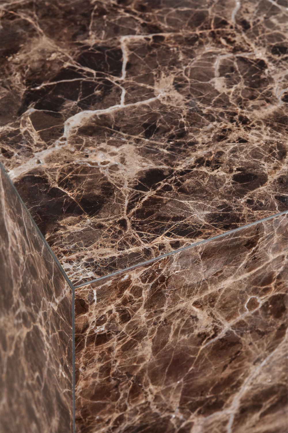 Square side table 35x35 cm in natural Aluret stone, gallery image 5