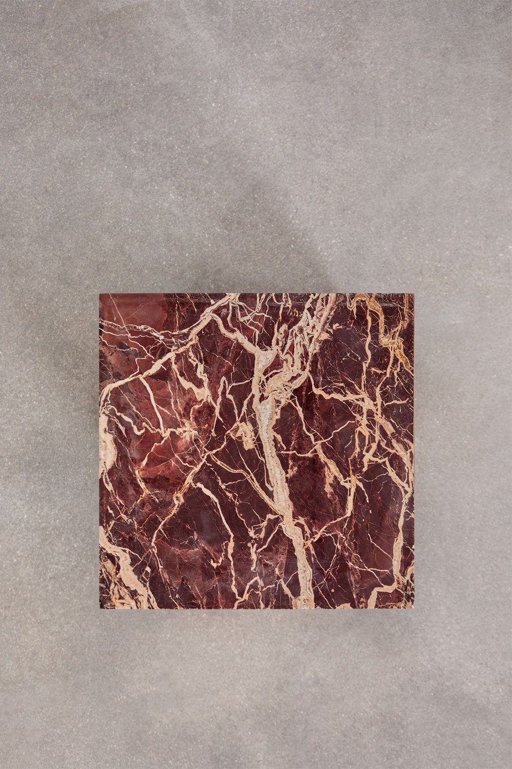 Square side table 35x35 cm in natural Aluret stone, gallery image 6