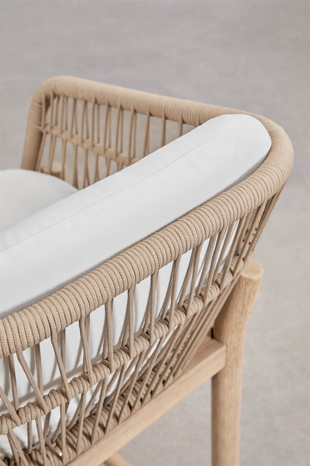 Karvia acacia wood high garden stool, gallery image 4