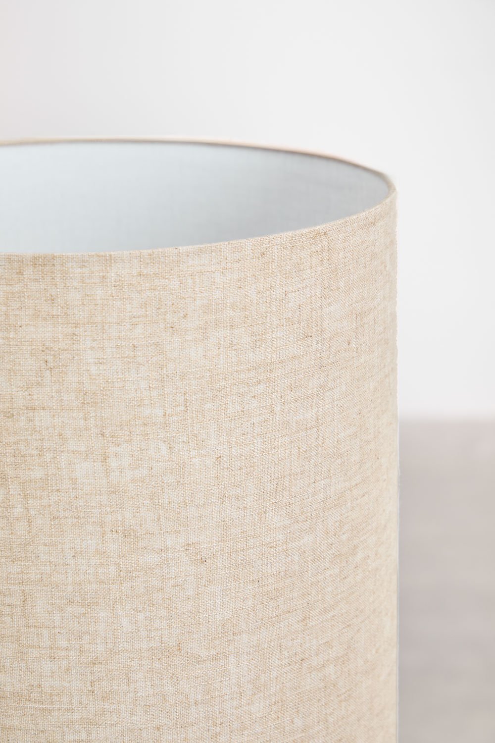 Loana floor lamp in linen and fiberglass, gallery image 5