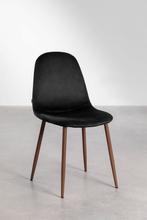 Glamm upholstered dining chair - Dark wood