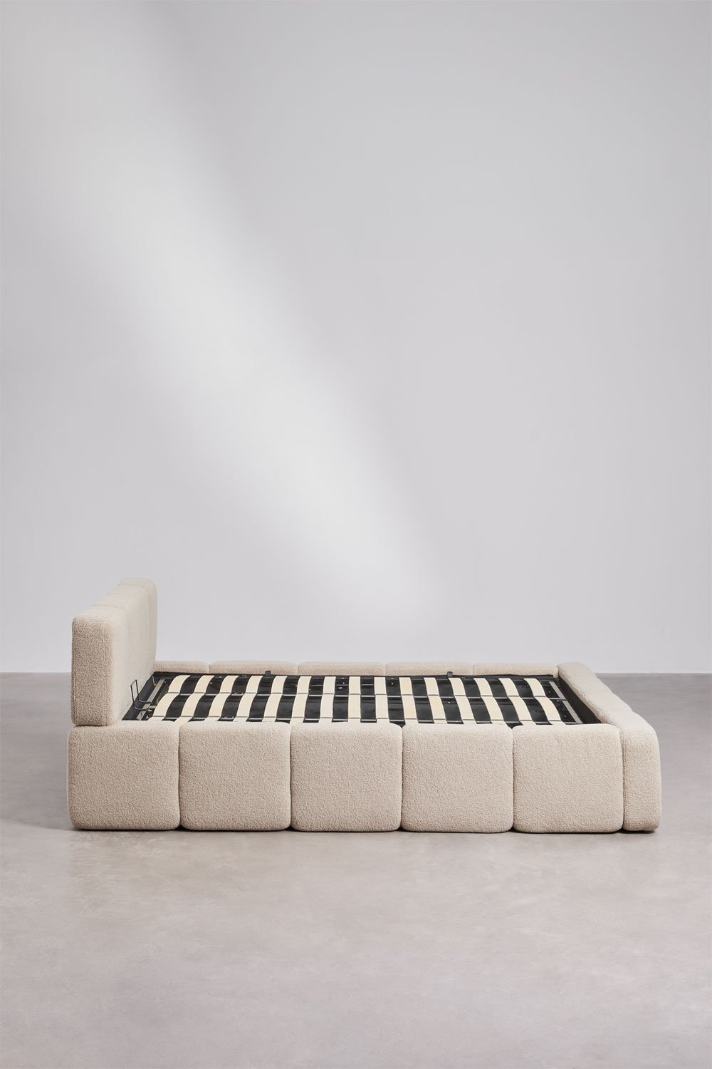 Upholstered bed with lift-up storage base Jolcem, gallery image 5