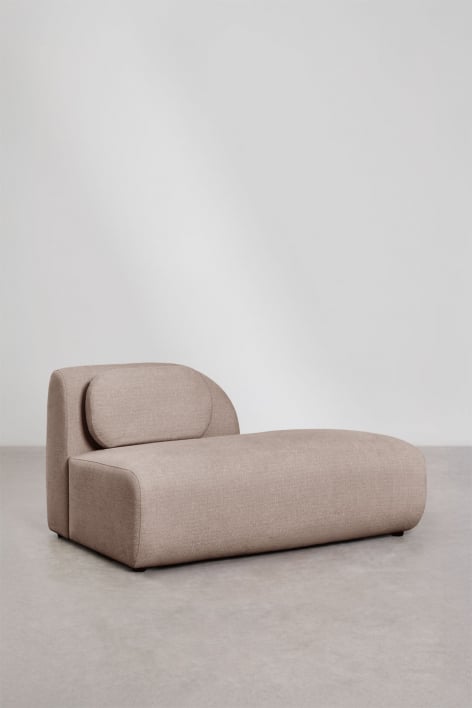 Right chaise module for modular sofa in Coquette chenille