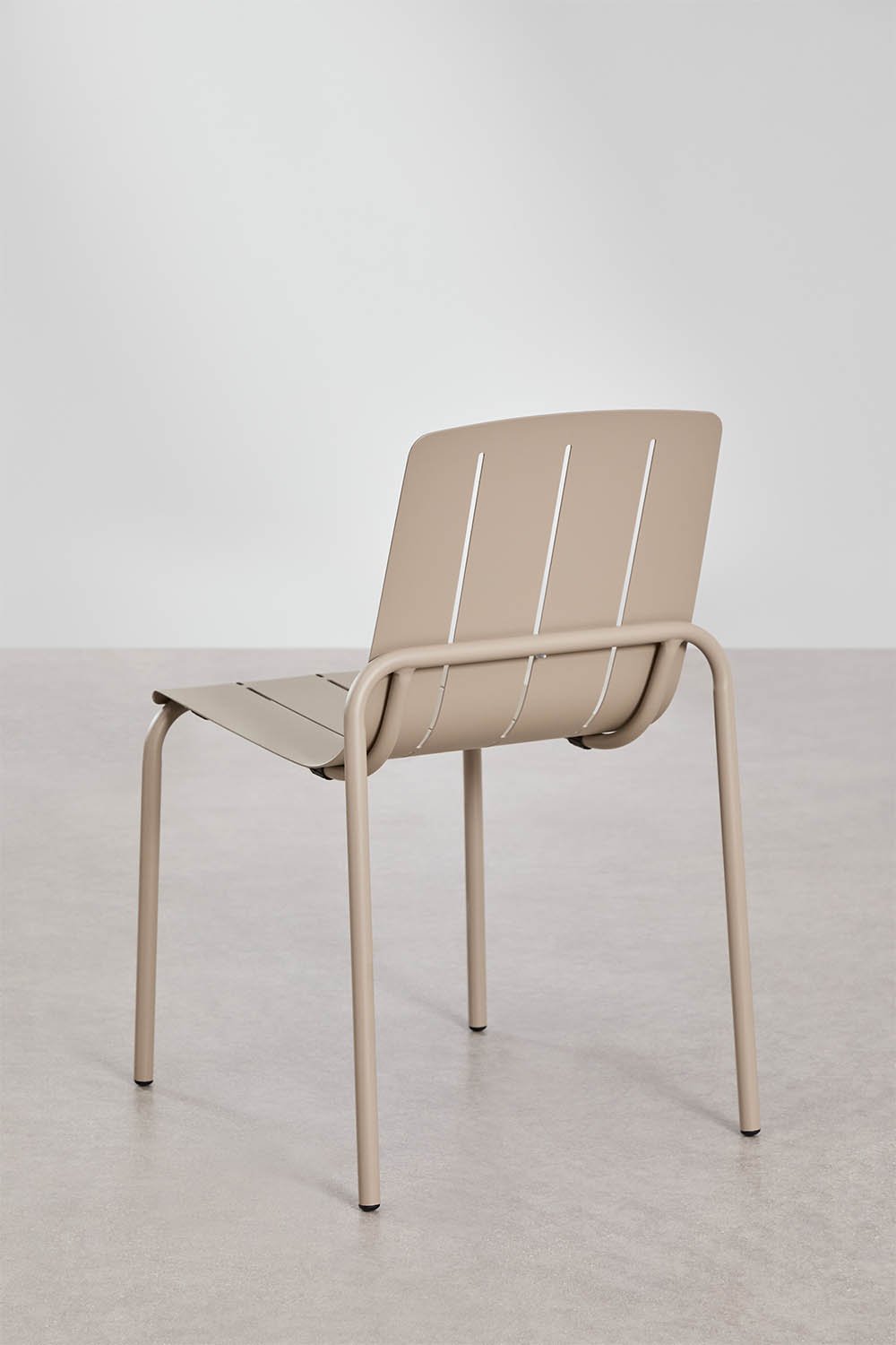 Stackable dining chair pack of 4 in Isoria steel, gallery image 3