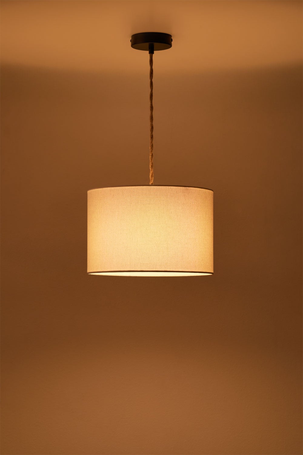 Arlina fabric pendant ceiling lamp, gallery image 2