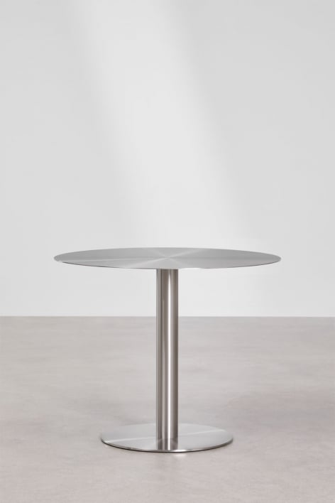 Xiren round stainless steel dining table