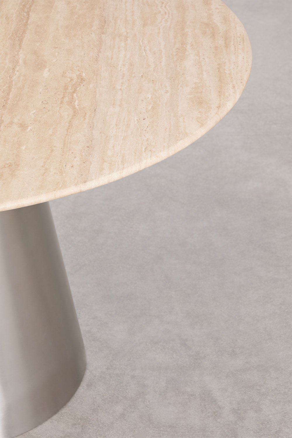 Baelor round dining table Ø120 cm in stainless steel, gallery image 4