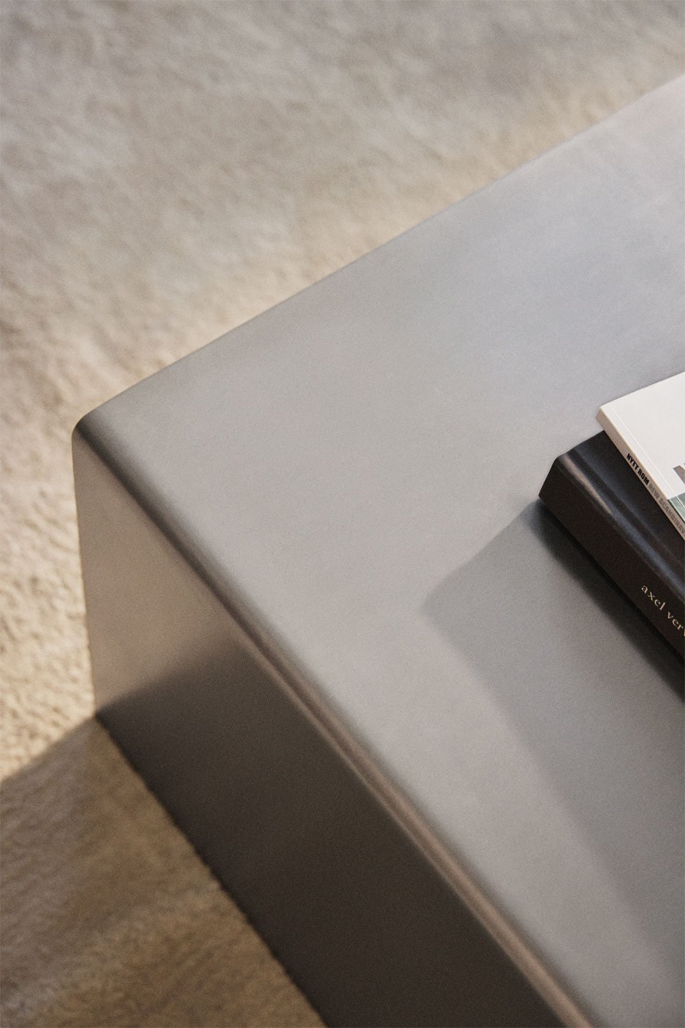 Rectangular coffee table 110x55 cm in stainless steel Rinno, gallery image 2