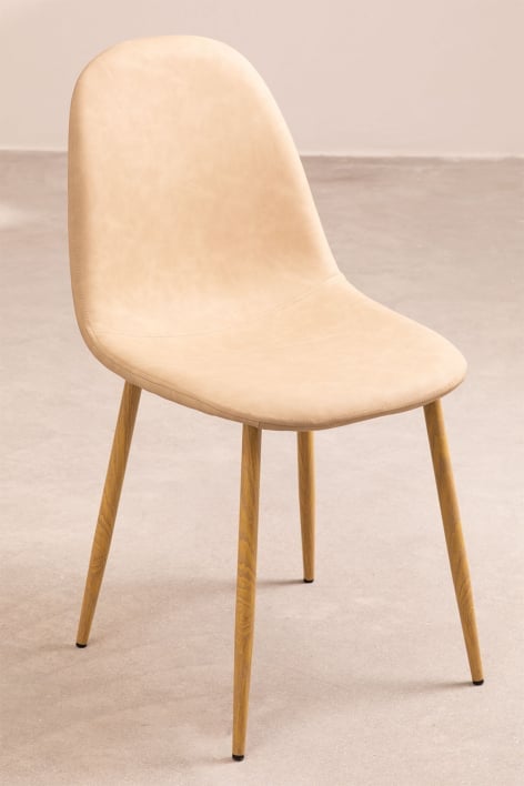 Glamm upholstered dining chair - Natural wood
