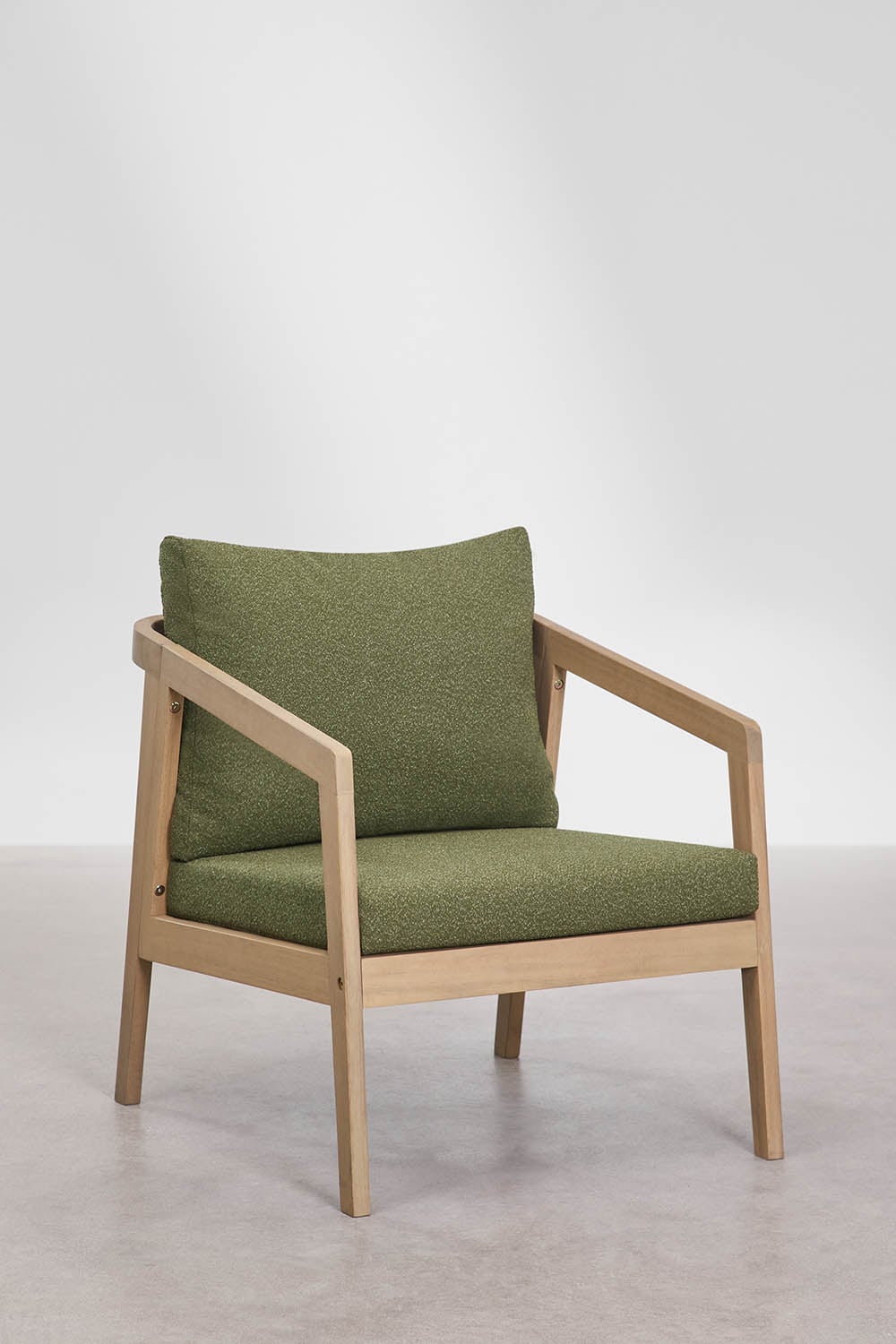 Pack of 2 garden armchairs in acacia wood Kaela, gallery image 5