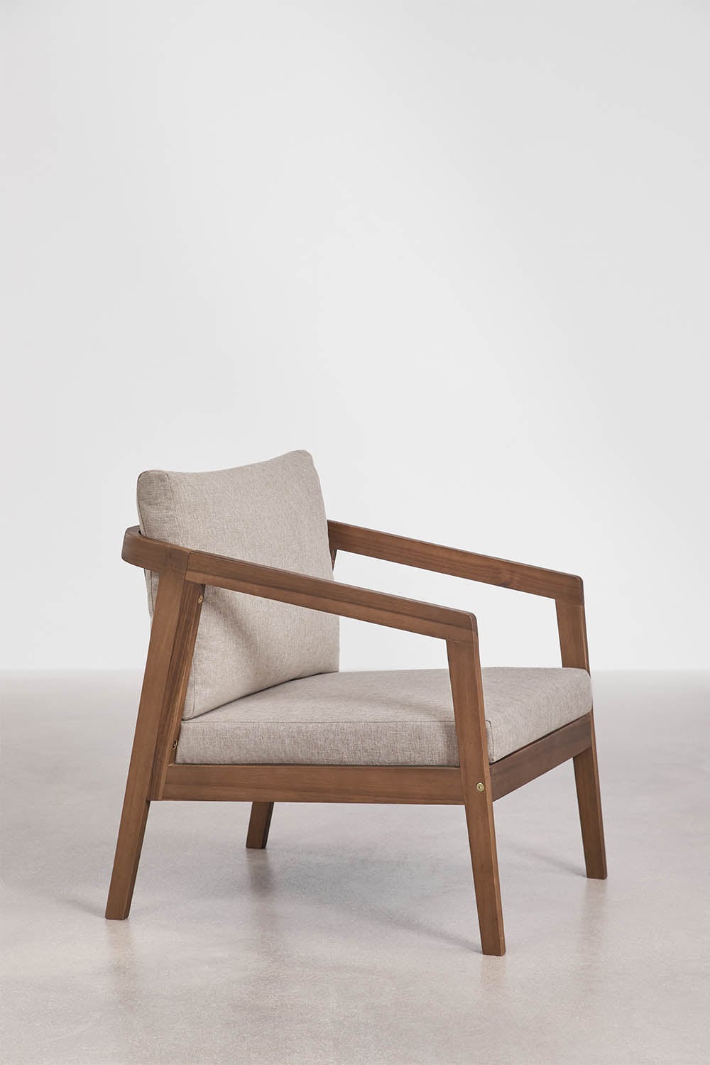 Pack of 2 armchairs in acacia wood Kaela, gallery image 2