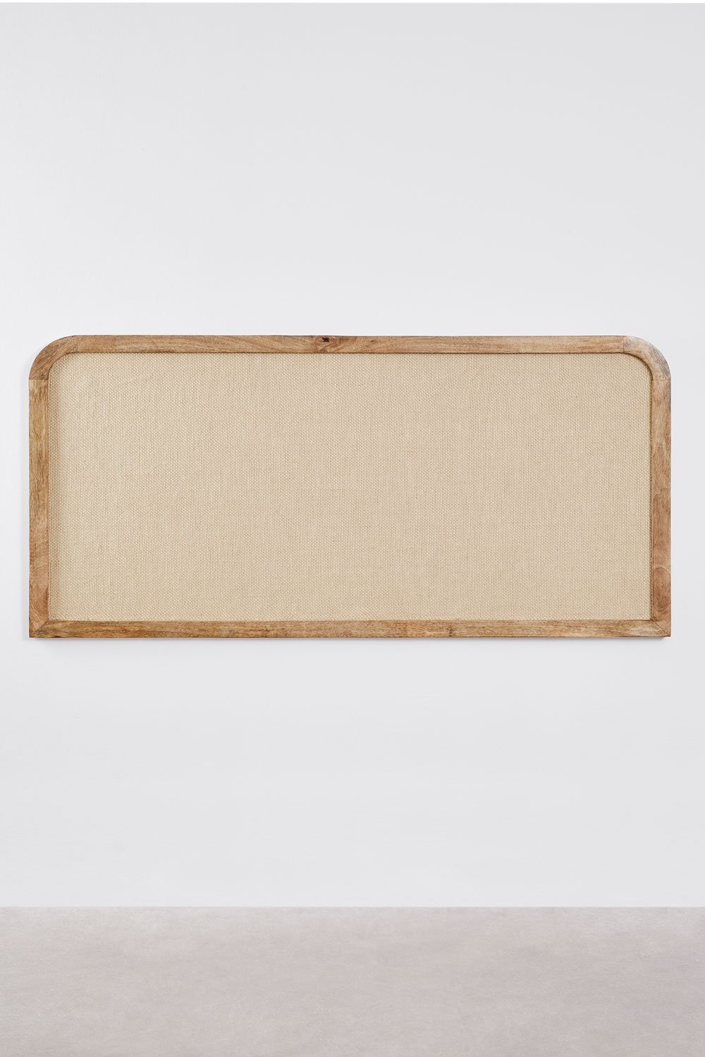 Abrams headboard in mango wood, MDF, and jute, gallery image 3