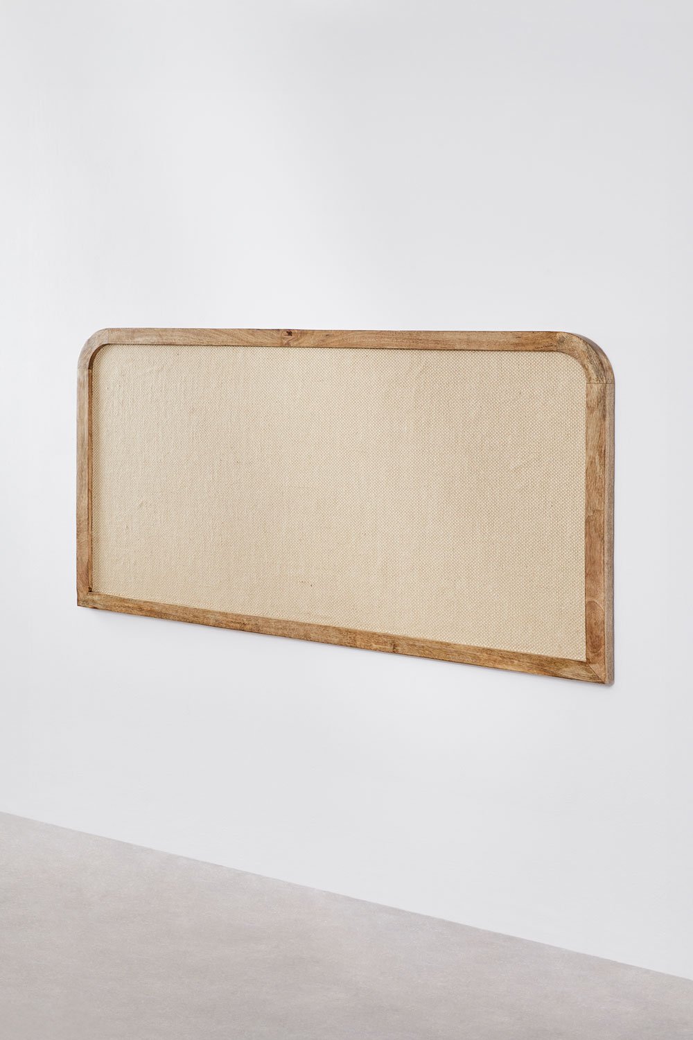 Abrams headboard in mango wood, MDF, and jute, gallery image 4