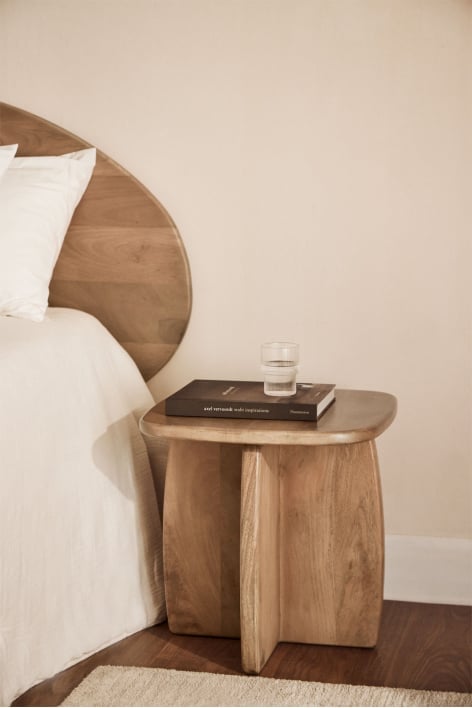 Agathe mango wood side table, 45x45 cm