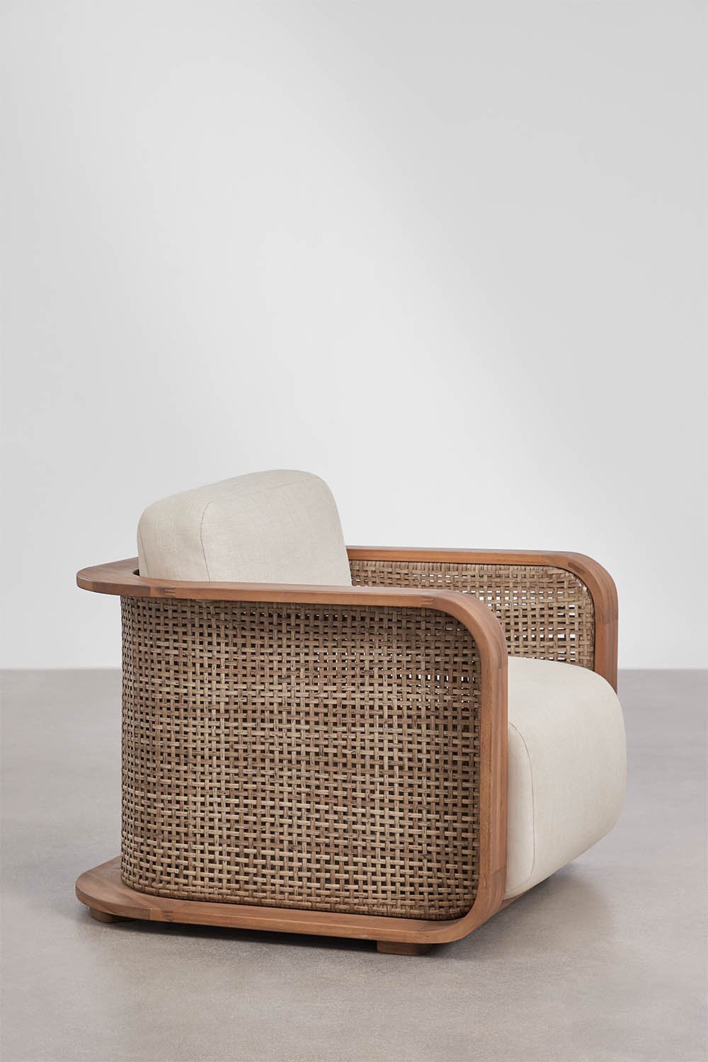 Pack of 2 garden armchairs in Noira acacia wood, gallery image 6