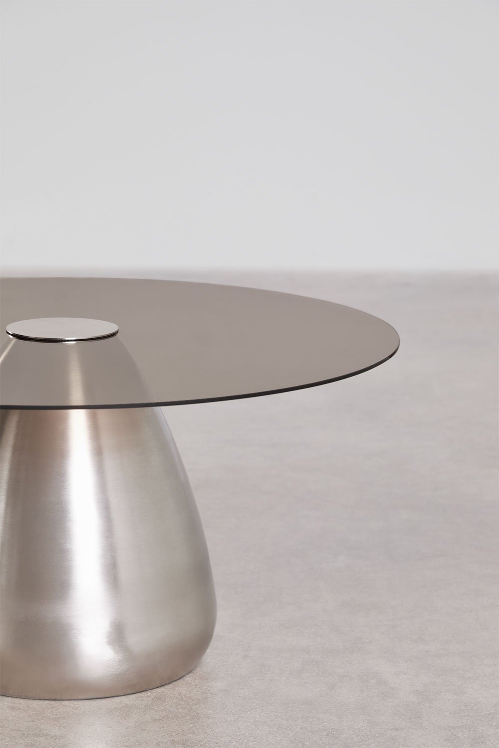 Mariana round coffee table Ø80 cm in tempered glass, gallery image 4