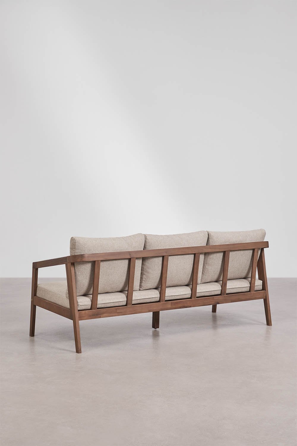 3-seater garden sofa in acacia wood Kaela, gallery image 7