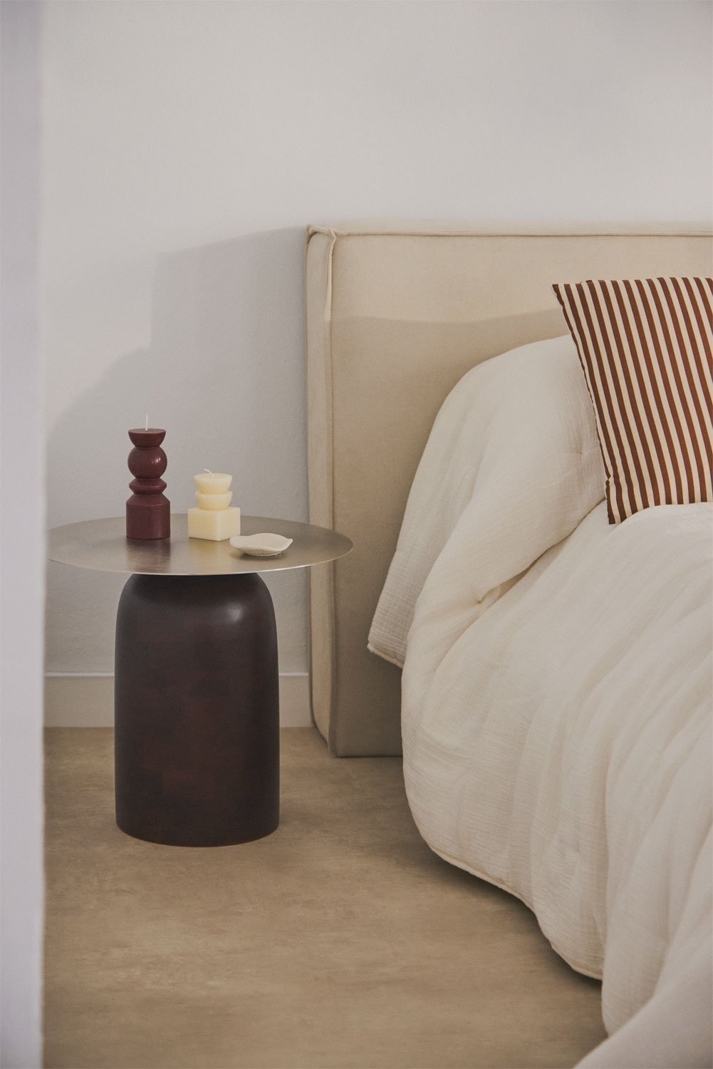 Pack of 2 round bedside tables Ø40 cm Alliser, gallery image 1