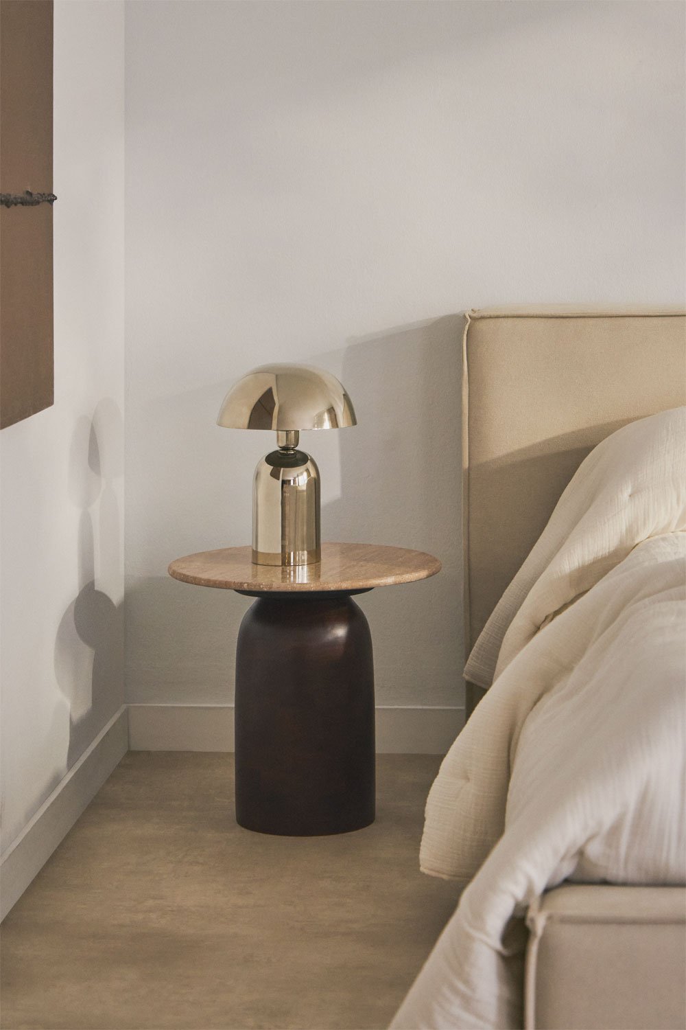 Pack of 2 round bedside tables Ø40 cm Alliser, gallery image 1