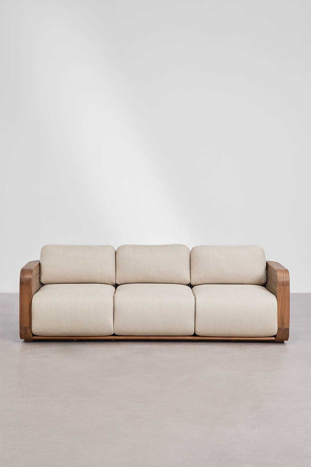3-seater garden sofa in Noira acacia wood, gallery image 4