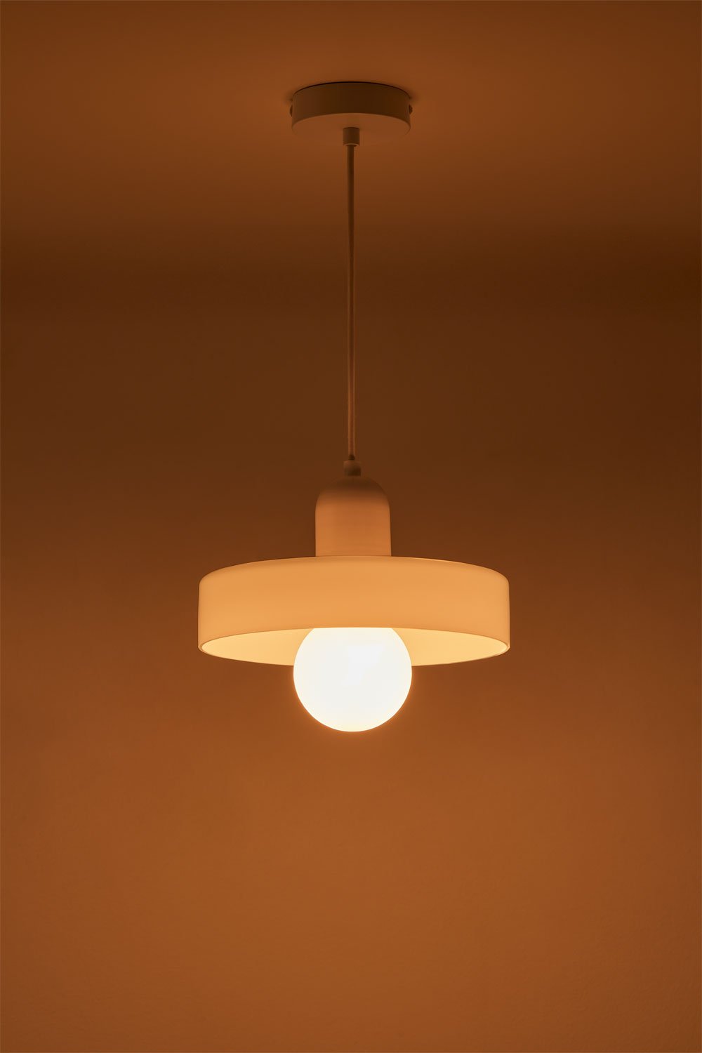 Jaxal ceiling lamp in glass and iron, gallery image 4