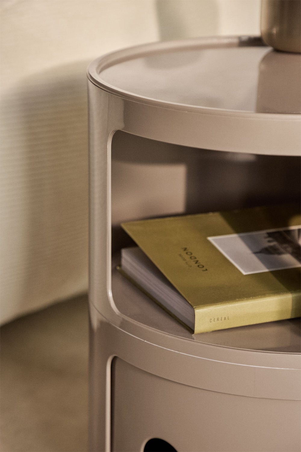 Babel round side table with shelves, gallery image 2