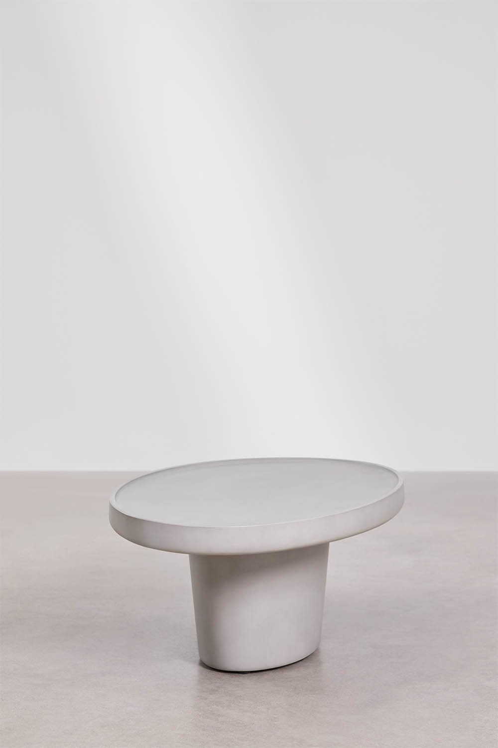 Oval coffee table 110x60 cm in Darwys cement, gallery image 2