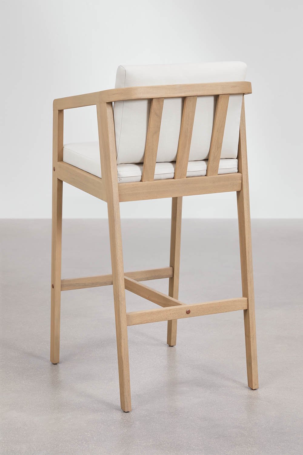 Kaela high acacia wood garden stool, gallery image 3