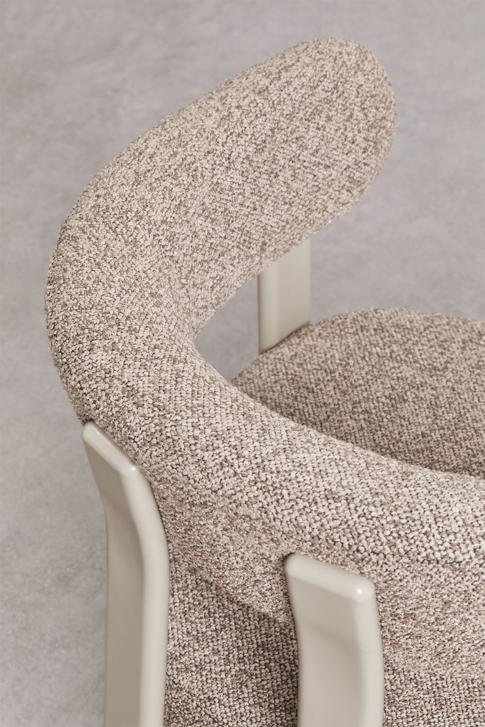 Jolie upholstered dining chair with armrests and iron frame, gallery image 7