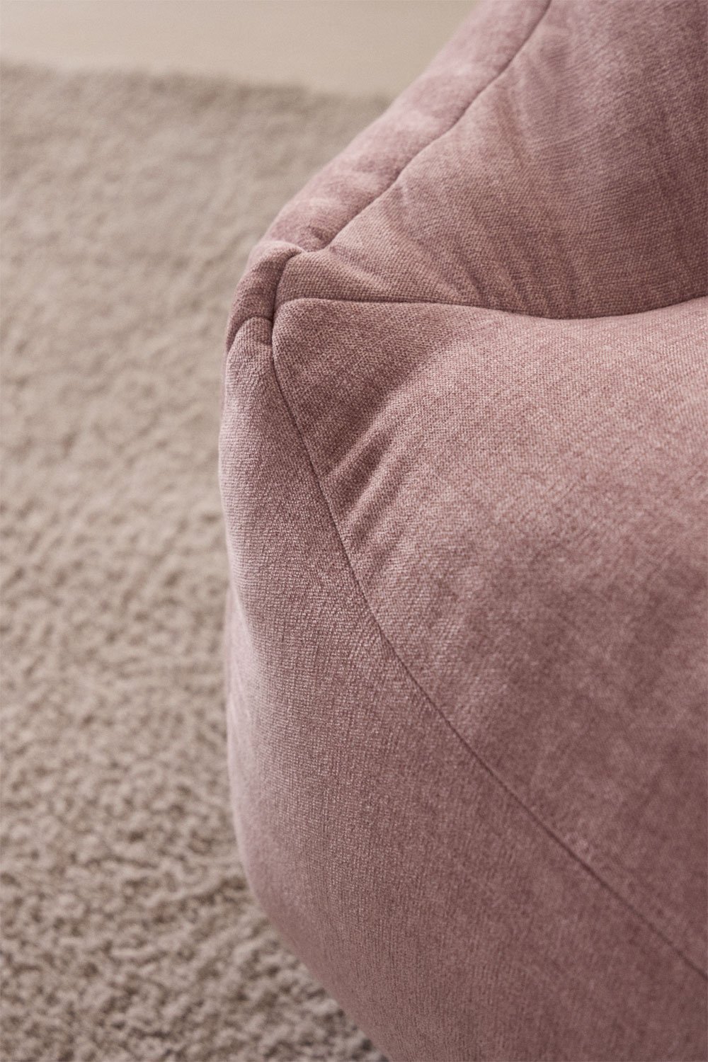 Thiago upholstered pouf armchair, gallery image 2