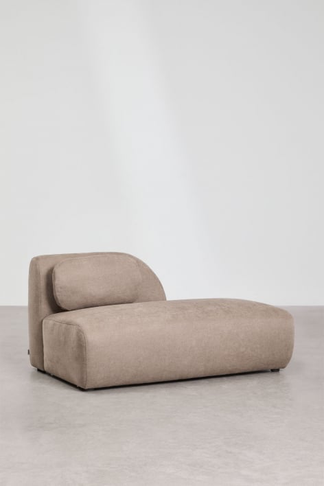 Right chaise module for modular sofa in Coquette chenille