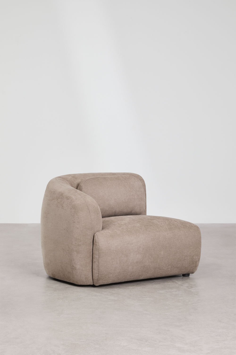 4-piece right modular chaise longue sofa in Coquette chenille, gallery image 6