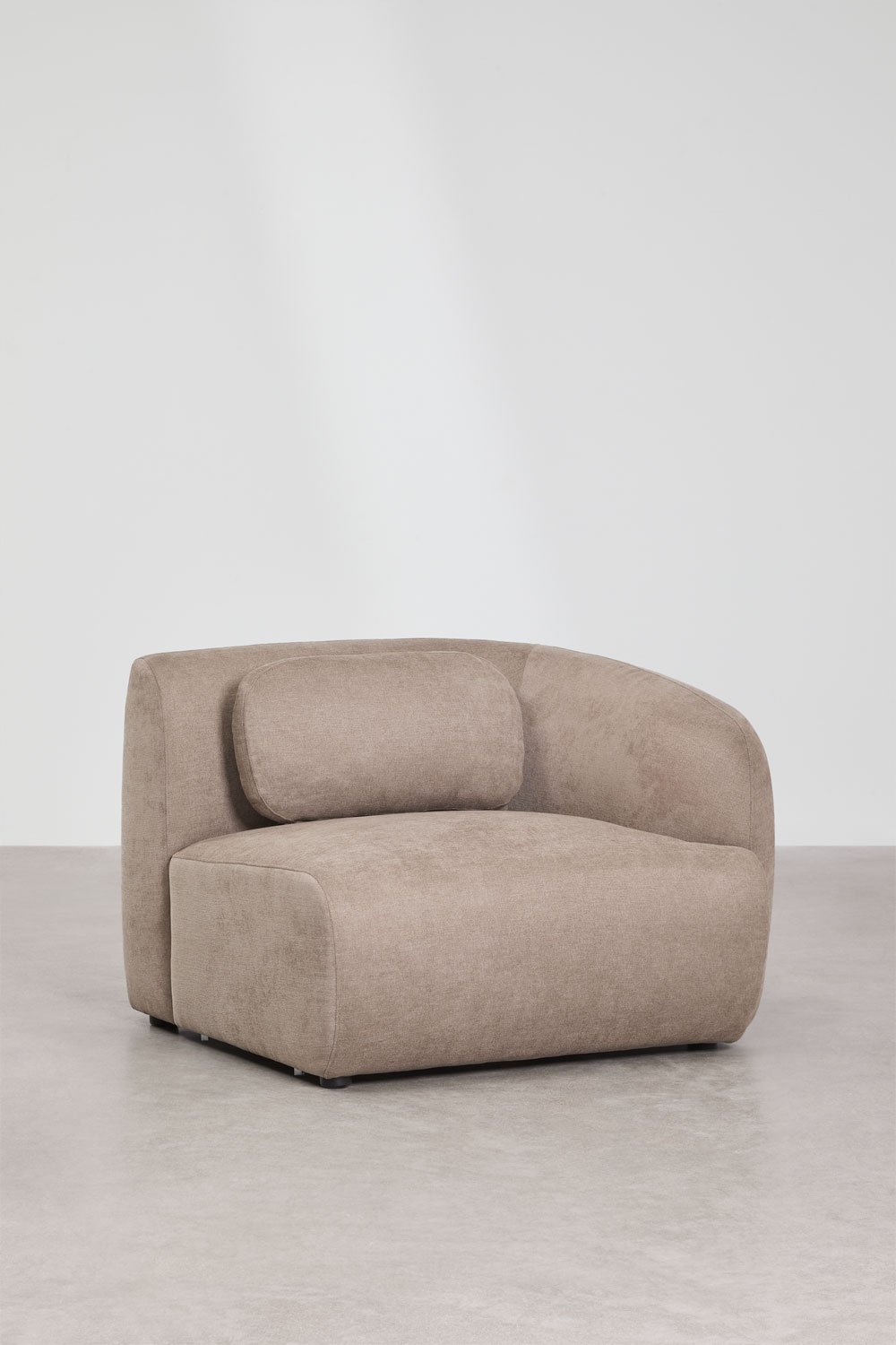 Left modular 3-piece chaise longue sofa in Coquette chenille, gallery image 10