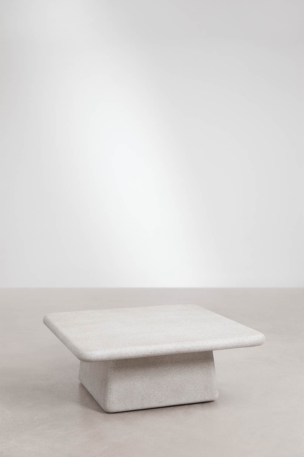 Square 105x105 cm cement Maelis garden coffee table, gallery image 1