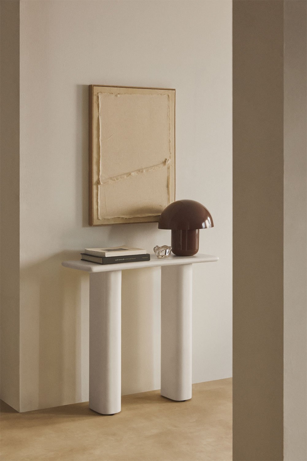 Rectangular console 80x30 cm in Tiena cement, gallery image 1