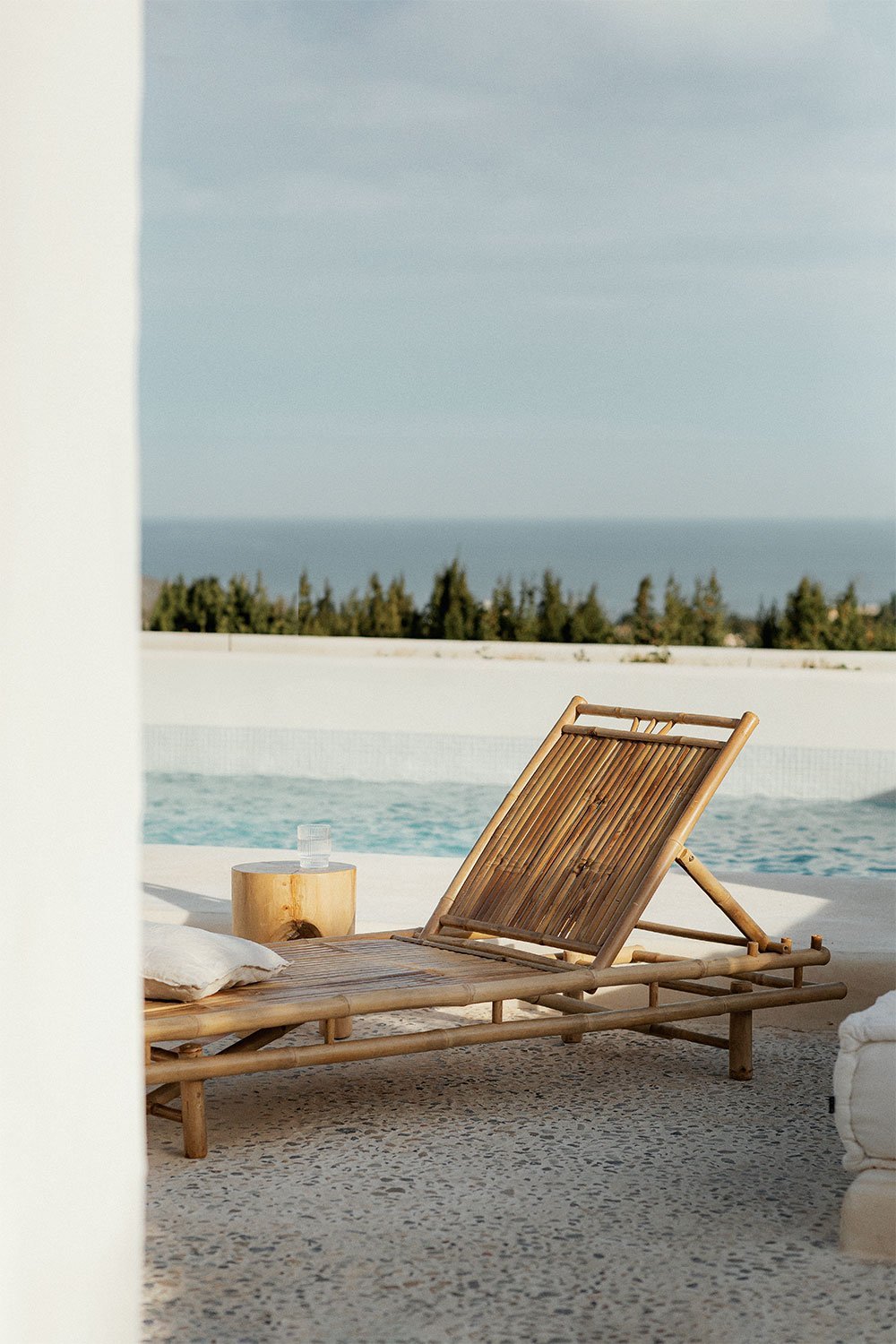 Pack of 2 Gossy bamboo sun loungers, gallery image 1