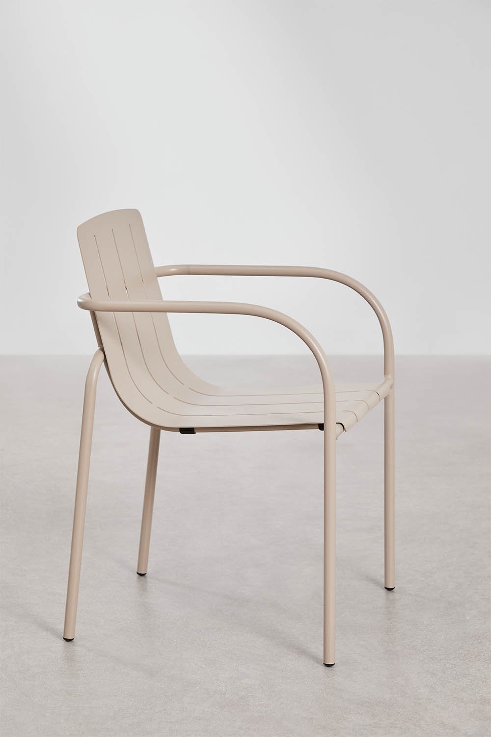 Stackable dining chair with steel armrests Isoria, gallery image 2