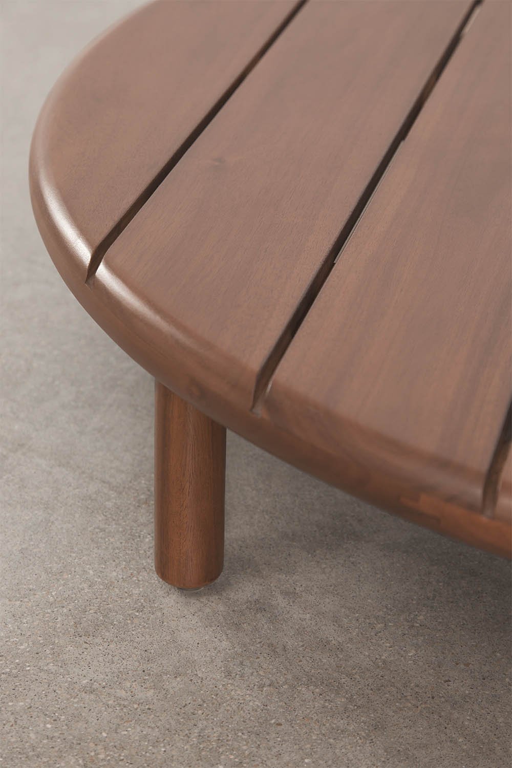 Olivia round acacia wood garden coffee table, gallery image 2
