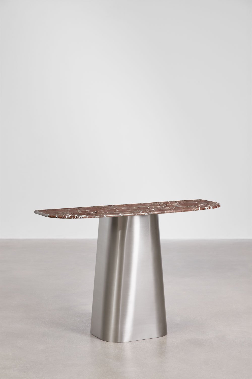 Moreila 120x40 cm natural stone and stainless steel hallway console table, gallery image 3