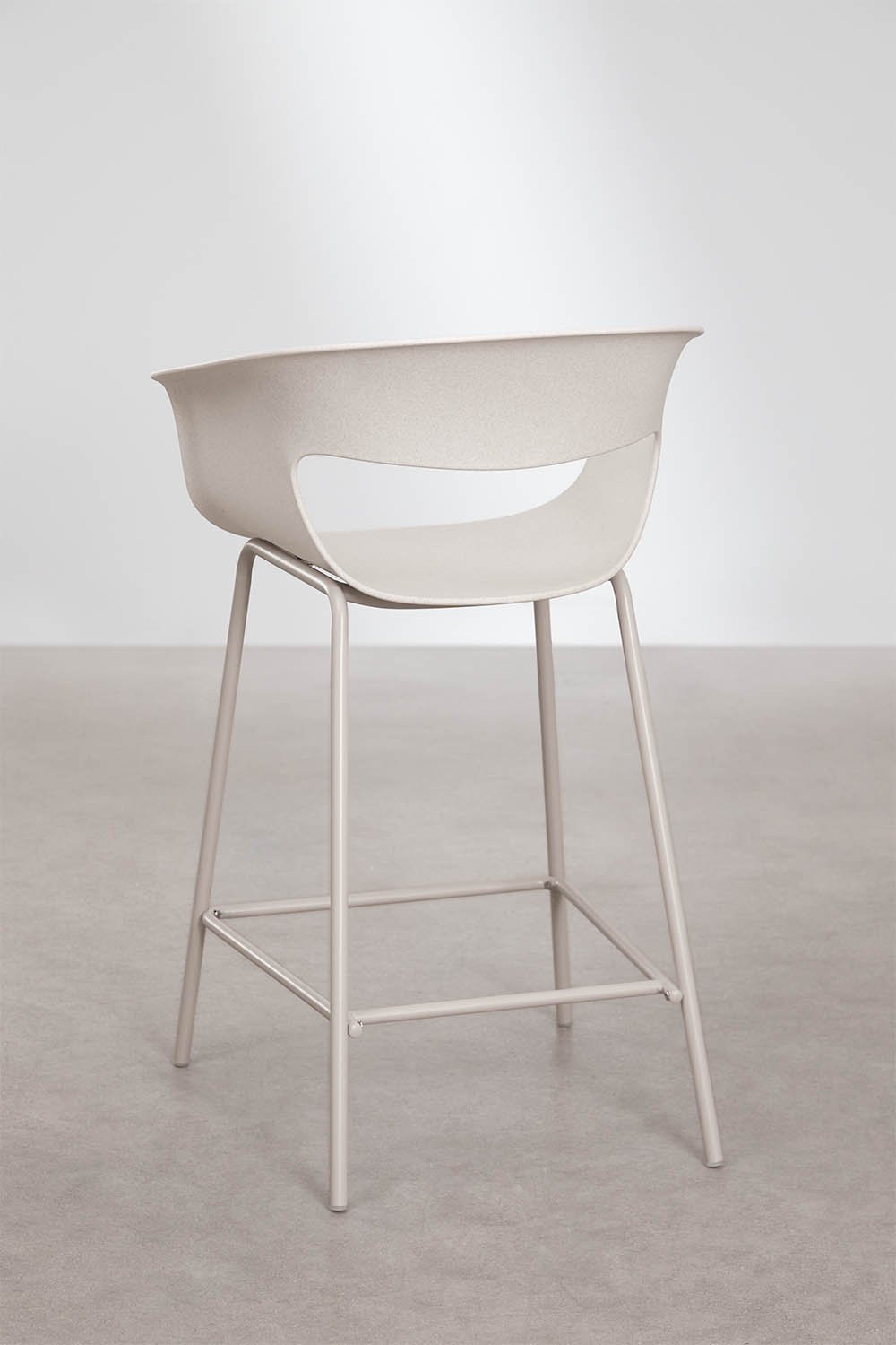 Alanys high stool in polypropylene and steel, gallery image 3