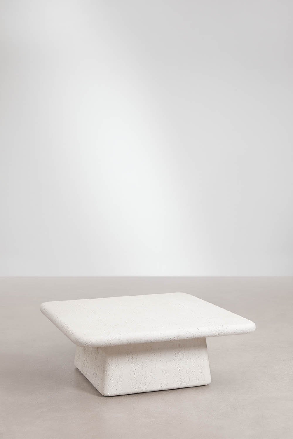 Square 105x105 cm cement Maelis garden coffee table, gallery image 1