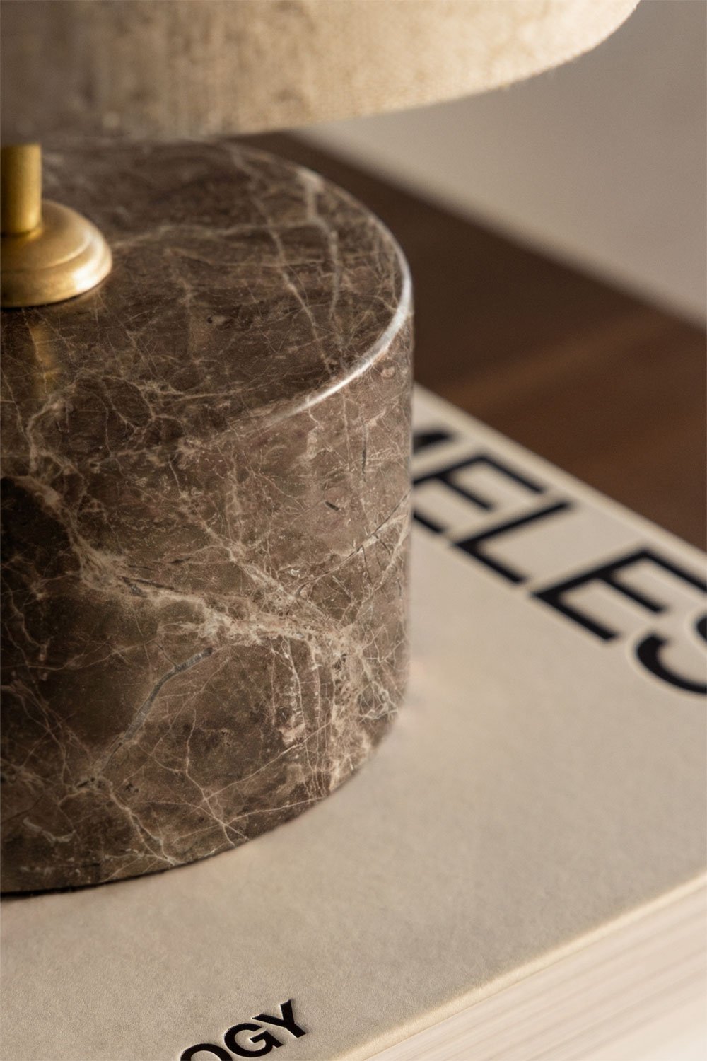 Orlena natural stone table lamp base, gallery image 2