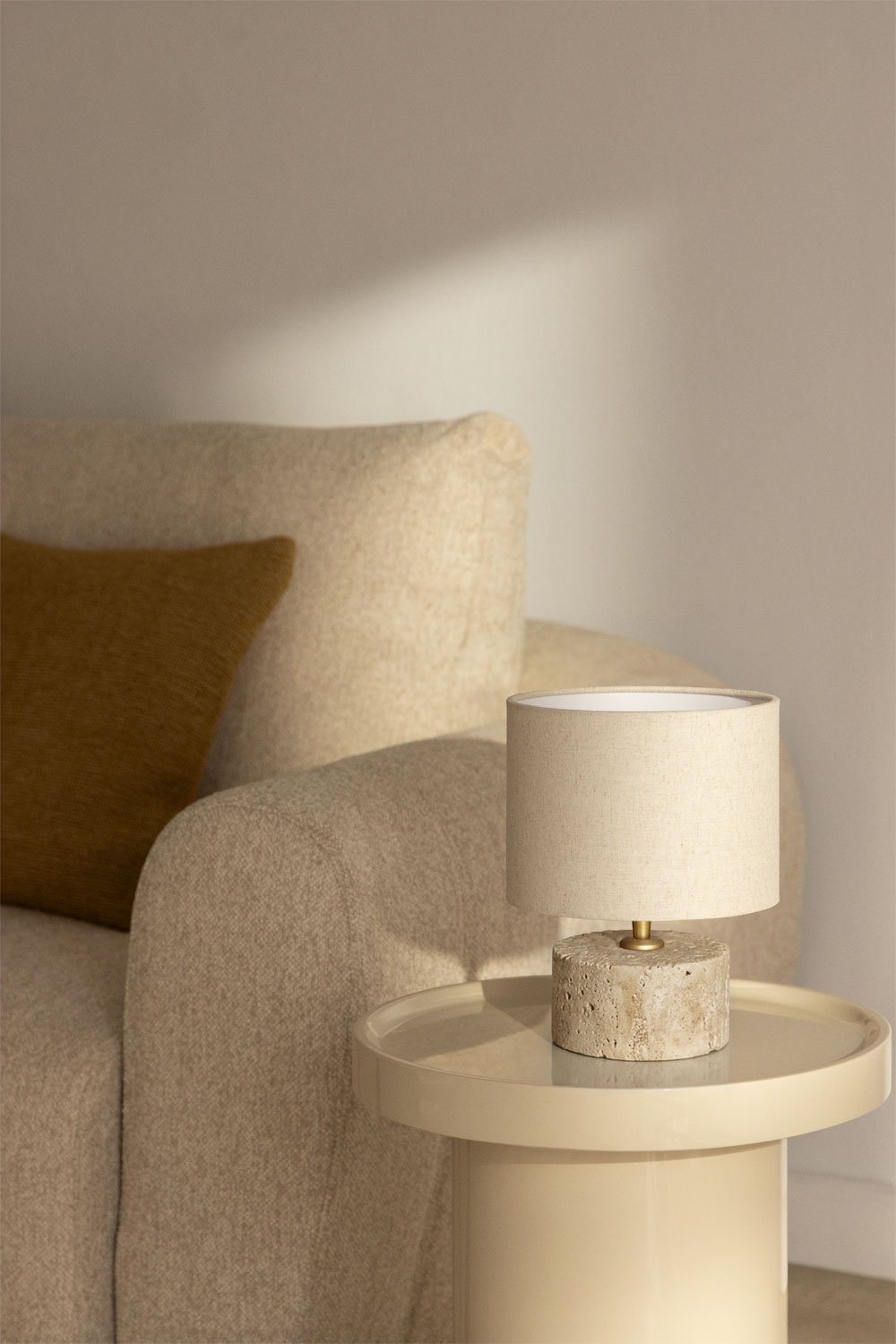 Orlena natural stone table lamp base, gallery image 1